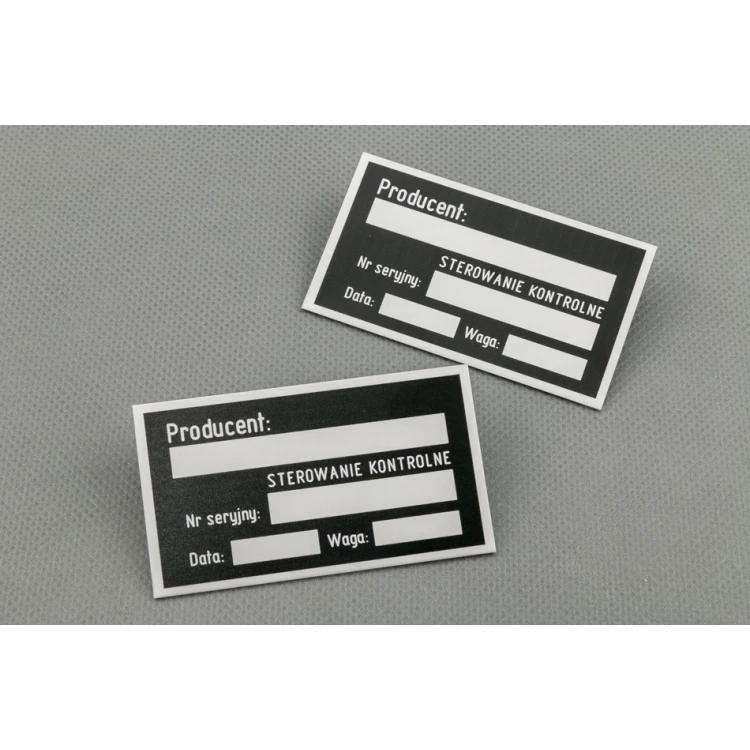 Namensschilder aus eloxiertem Aluminium - unverwüstlicher Druck - Maße: 70x40mm