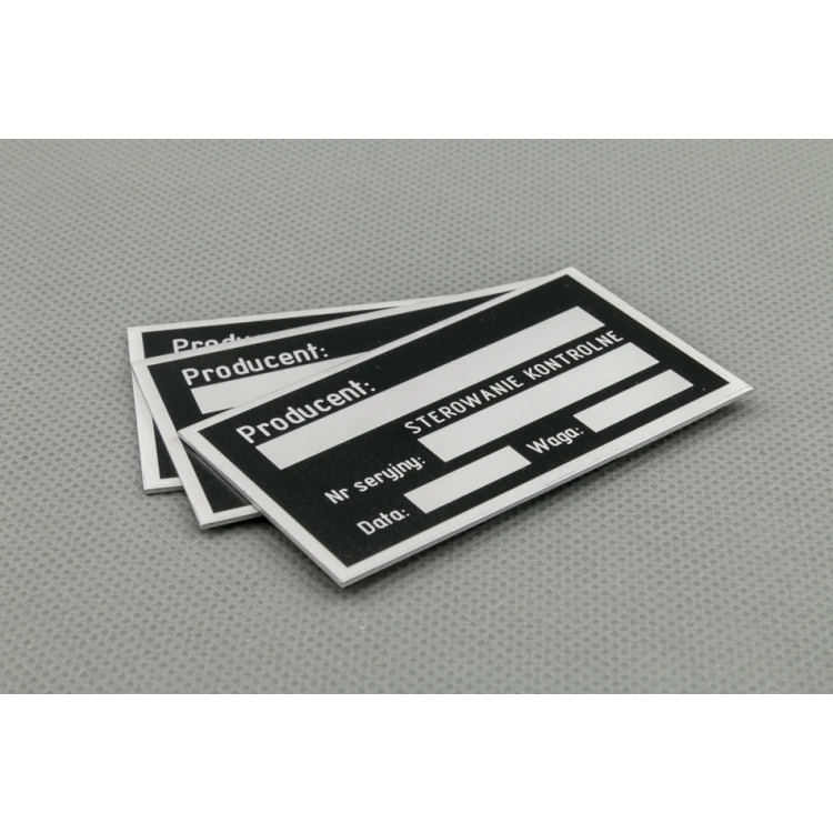 Namensschilder aus eloxiertem Aluminium - unverwüstlicher Druck - Maße: 70x40mm