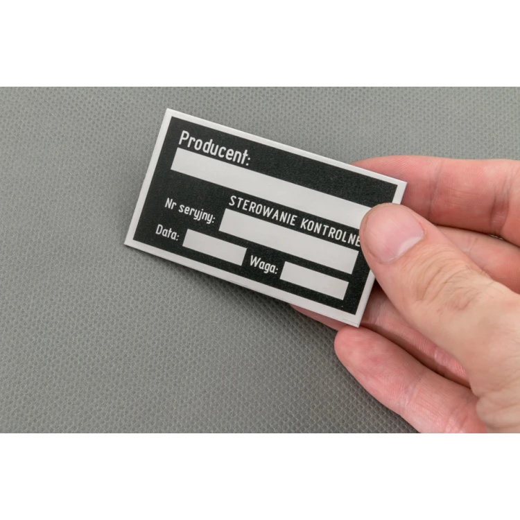 Namensschilder aus eloxiertem Aluminium - unverwüstlicher Druck - Maße: 70x40mm