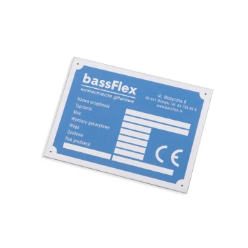 Eloxierte Aluminium-Namensschilder - unverwüstlicher Druck - Maße: 95x70mm