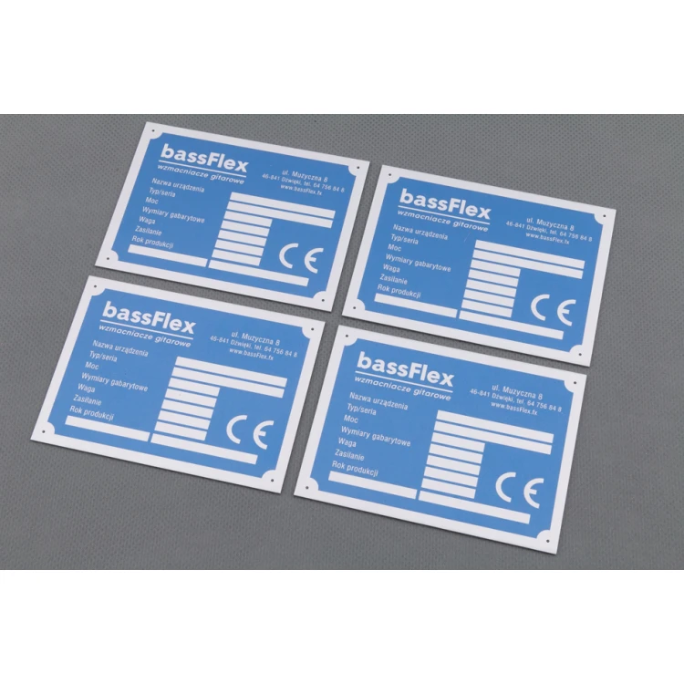 Eloxierte Aluminium-Namensschilder - unverwüstlicher Druck - Maße: 95x70mm
