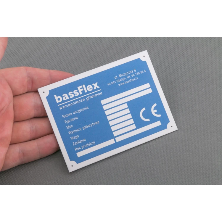 Eloxierte Aluminium-Namensschilder - unverwüstlicher Druck - Maße: 95x70mm