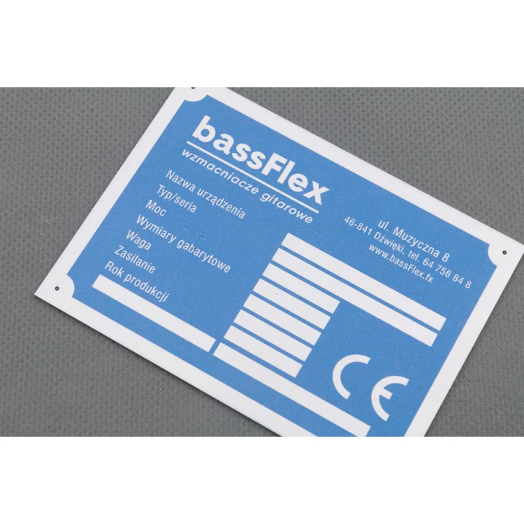 Eloxierte Aluminium-Namensschilder - unverwüstlicher Druck - Maße: 95x70mm