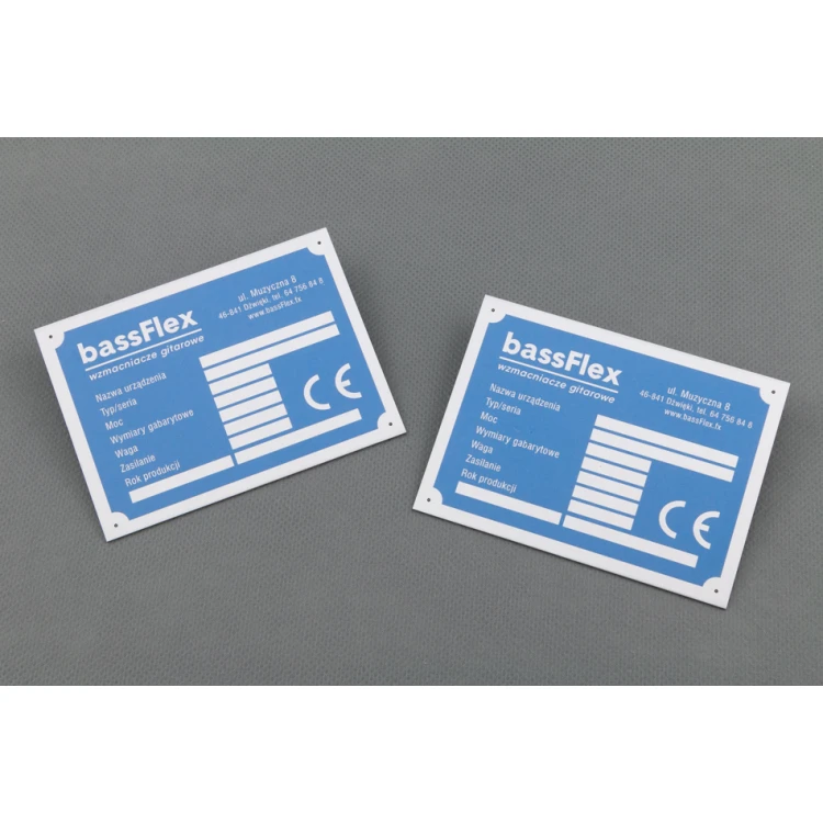 Eloxierte Aluminium-Namensschilder - unverwüstlicher Druck - Maße: 95x70mm