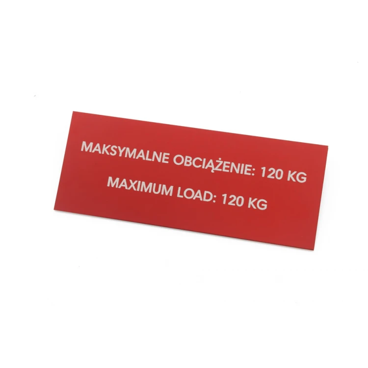 Aluminium-Namensschilder in Rot - CO2-Lasermarkierung - Abmessungen: 100x40mm - TZN046