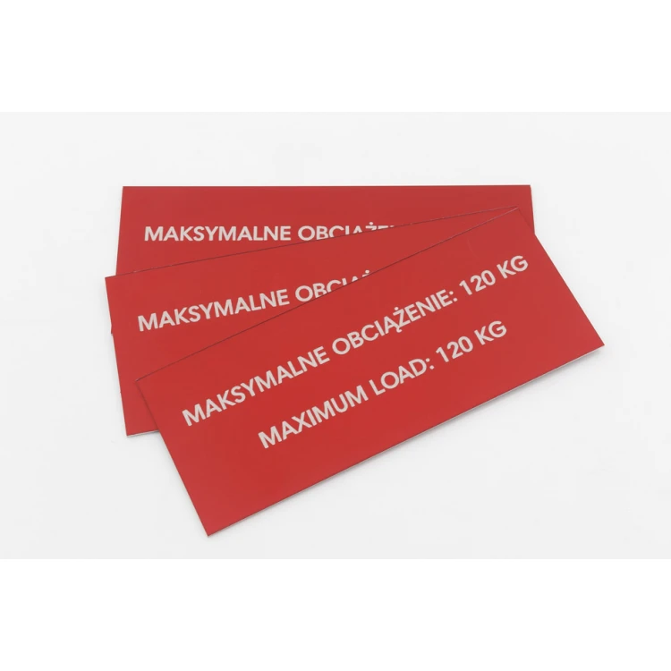 Aluminium-Namensschilder in Rot - CO2-Lasermarkierung - Abmessungen: 100x40mm - TZN046