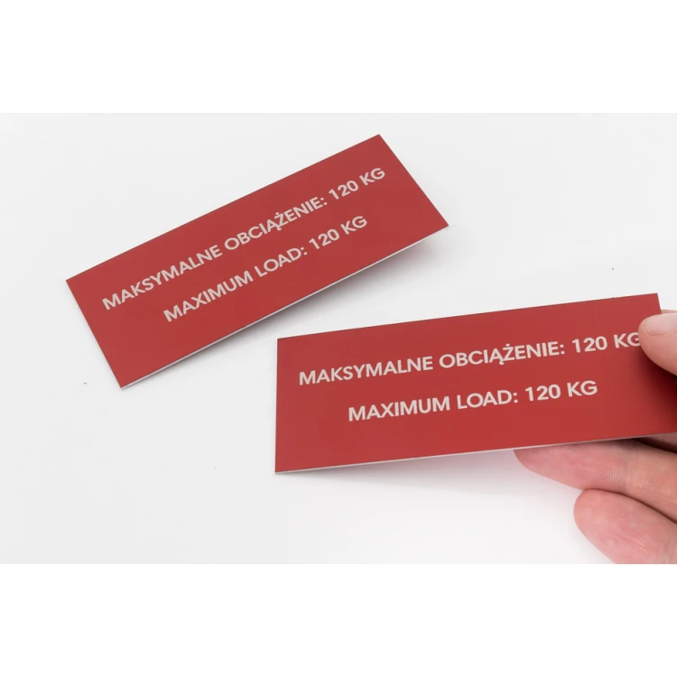 Aluminium-Namensschilder in Rot - CO2-Lasermarkierung - Abmessungen: 100x40mm - TZN046