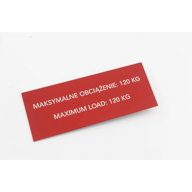 Aluminium-Namensschilder in Rot - CO2-Lasermarkierung - Abmessungen: 100x40mm - TZN046