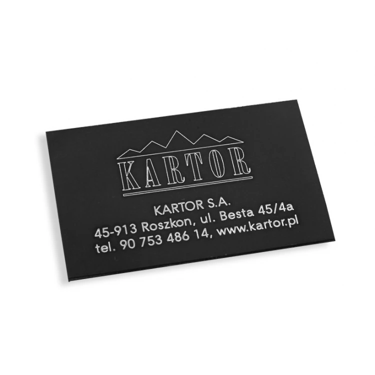 Typenschilder aus eloxiertem Aluminium - Abmessungen: 65x35mm