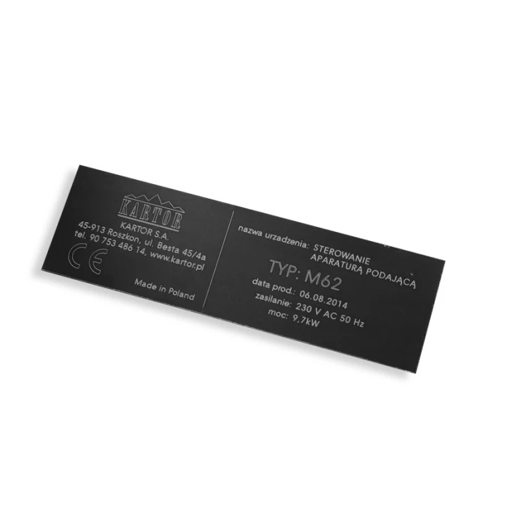 Typenschilder aus eloxiertem Aluminium - Abmessungen: 100x30mm
