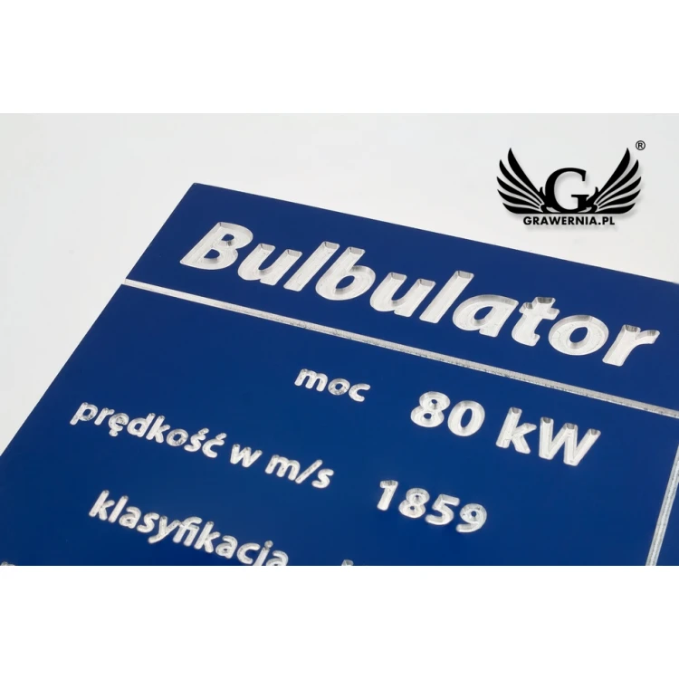 Aluminium Typenschild - Multicolor - CNC Gravur - Abmessungen: 100x60mm - TZN034