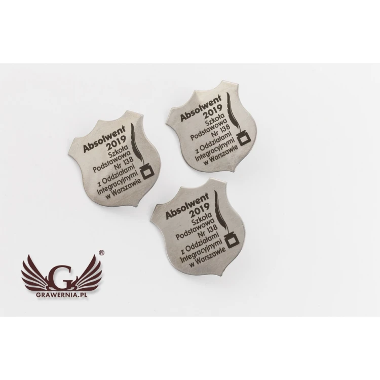 SCHULISCHE MESSING- UND STAHLPLAKETTEN - Bester Absolvent, Schulfreund, Absolvententreffen