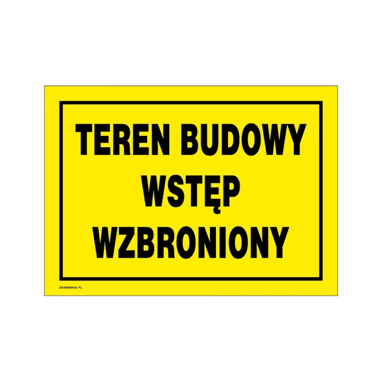 Baustelle, Zutritt verboten - Warnschild Größe 350x250mm - PVC - farbiger UV-Druck - BHP155