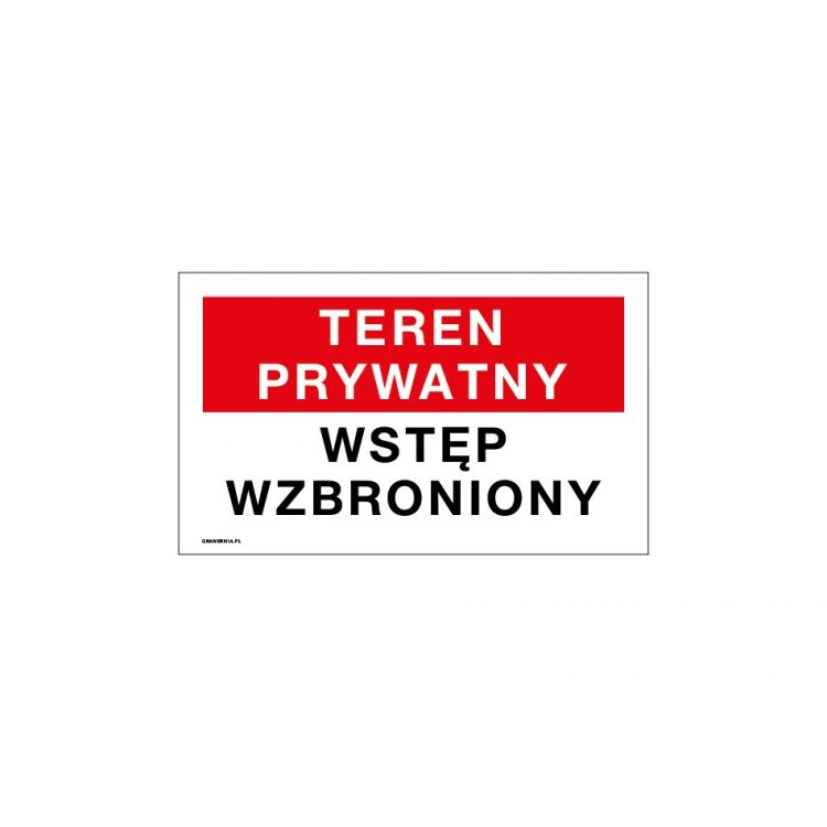 Privatgrundstück Zutritt verboten - Schild Größe 250x150mm - PVC - farbiger UV-Druck - TAB181