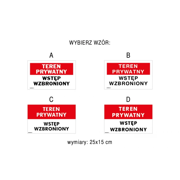 Privatgrundstück Zutritt verboten - Schild Größe 250x150mm - PVC - farbiger UV-Druck - TAB181