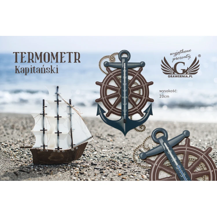 Kapitän Thermometer - Digitaler UV-Druck - TER008