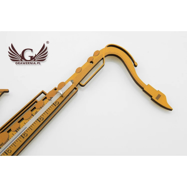 Saxophon-Thermometer - farbiger UV-Druck - TER004