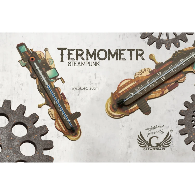 Steampunk-Thermometer - UV-Digitaldruck - TER010