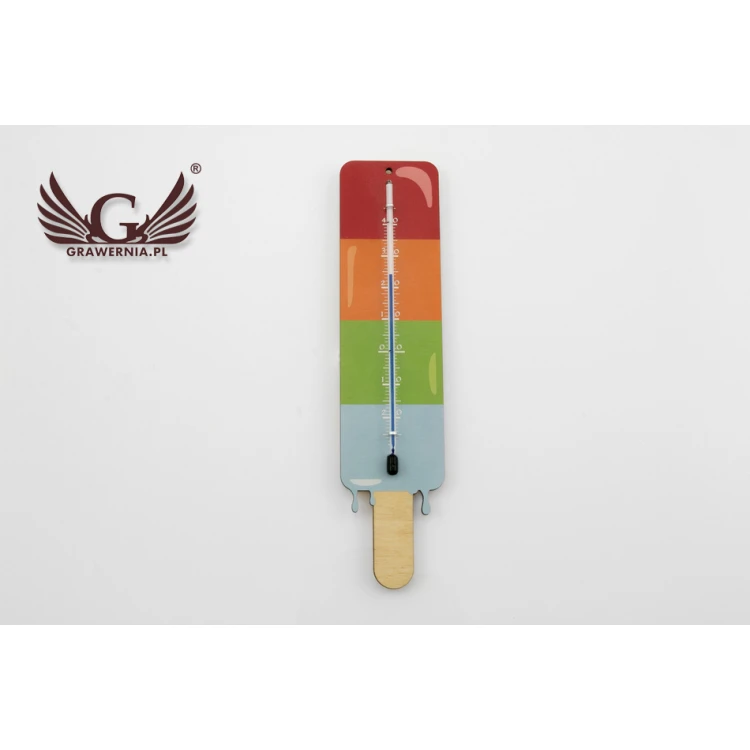 Eiscreme-förmiger Urlaubsthermometer - UV-Digitaldruck - TER002