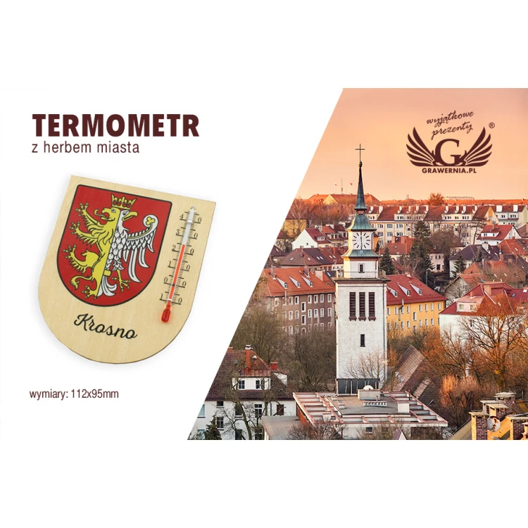 Thermometer mit Stadtwappen - Digitaler UV-Druck - TER014