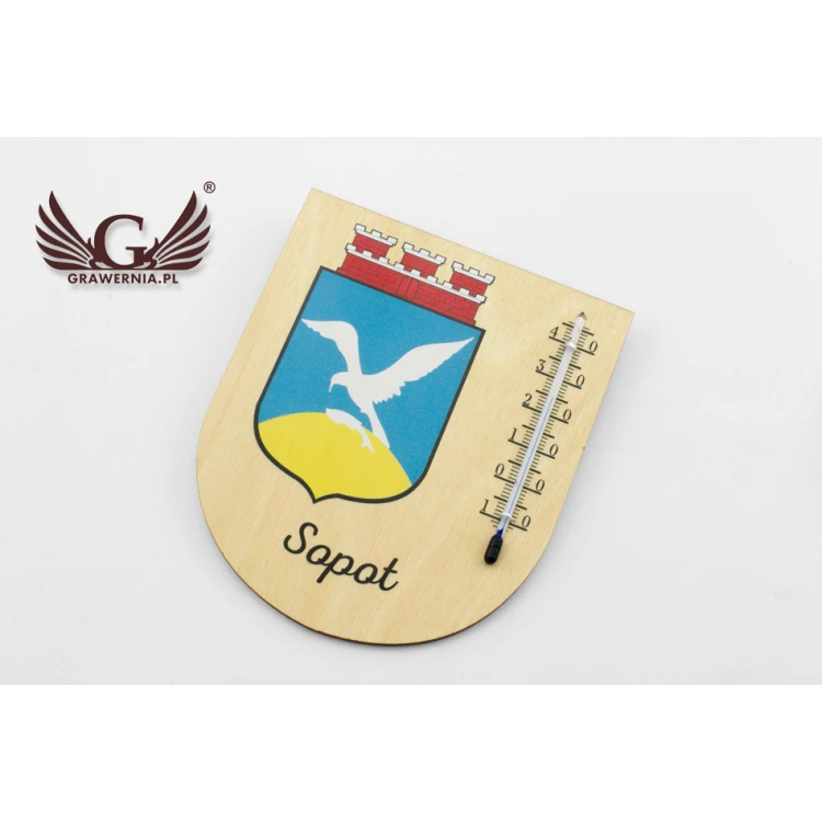 Thermometer mit Stadtwappen - Digitaler UV-Druck - TER015