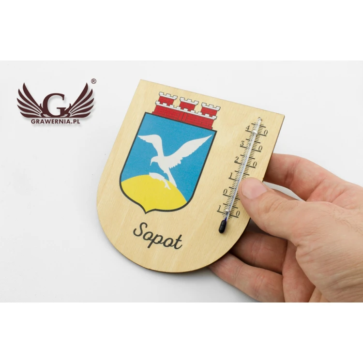 Thermometer mit Stadtwappen - Digitaler UV-Druck - TER015