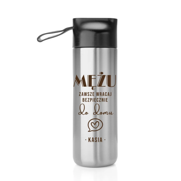 Edelstahl Thermoskanne Castor - 600ml - Geschenk für den Ehemann - TRM008