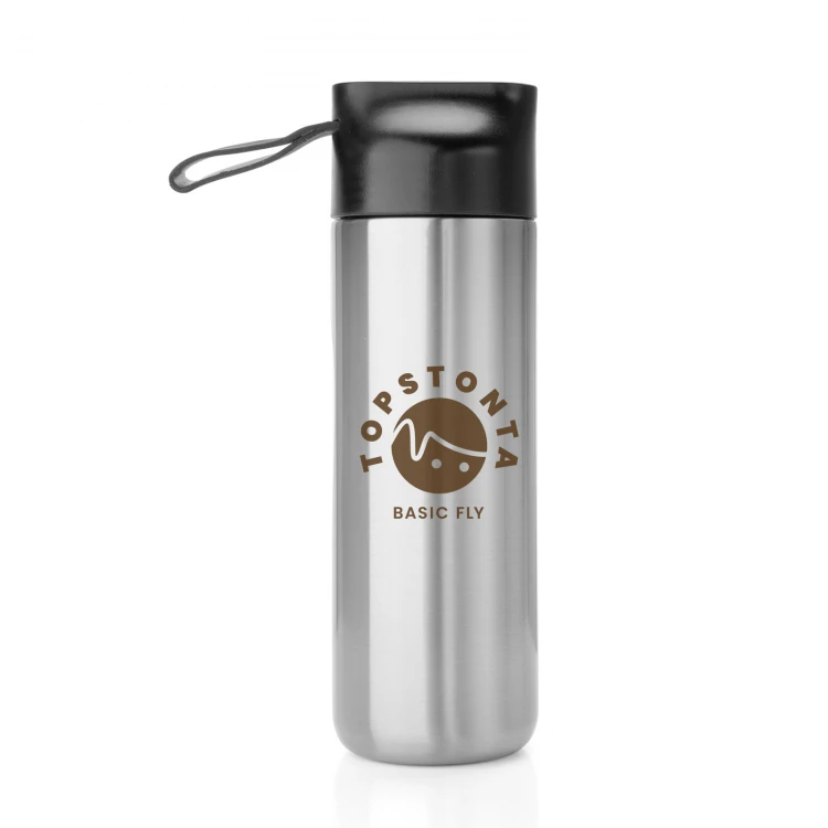 Edelstahl-Thermoskanne mit individuellem Logo - Castor - 600ml - TRM003