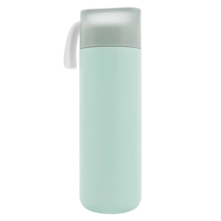 Edelstahlthermoskanne mit Gravur - türkis - 600 ml - TRM011
