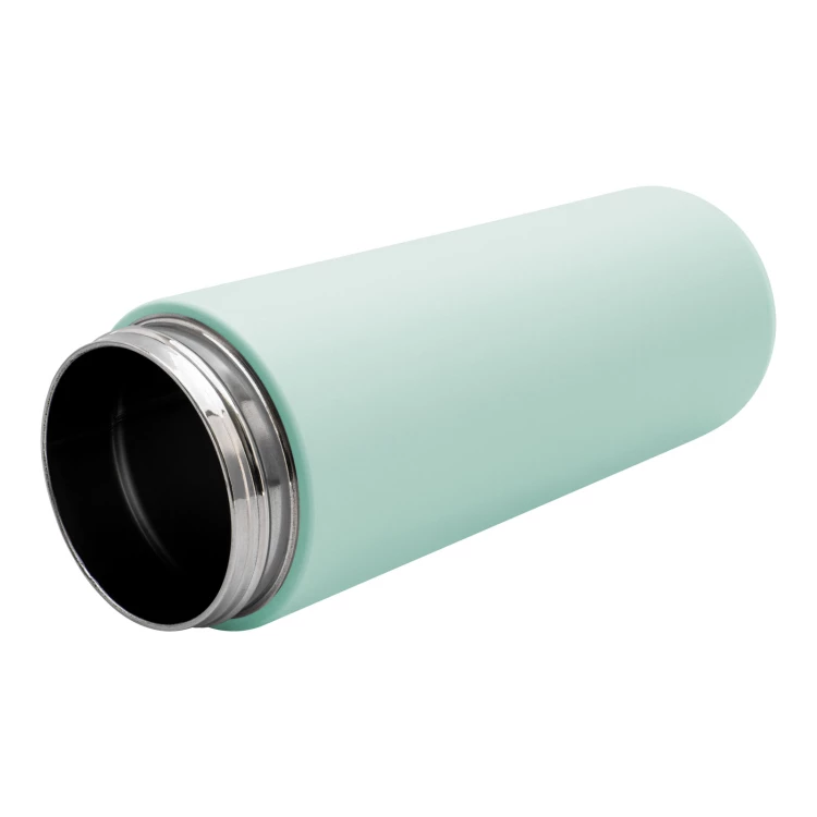Edelstahlthermoskanne mit Gravur - türkis - 600 ml - TRM011
