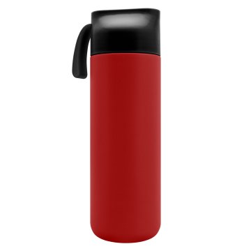 Edelstahlthermoskanne mit Gravur - rot - 600 ml - TRM015