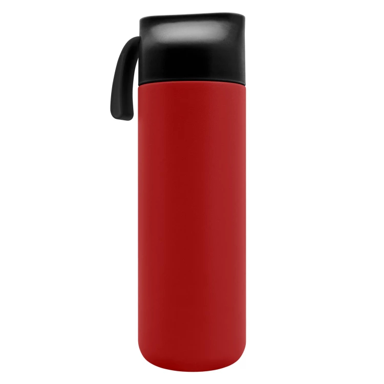 Edelstahlthermoskanne mit Gravur - rot - 600 ml - TRM015