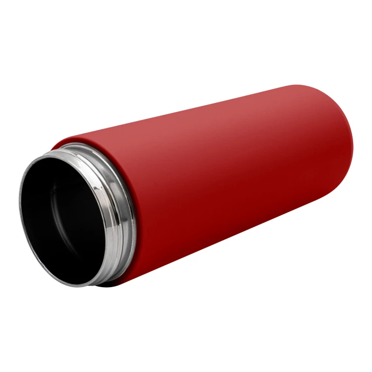 Edelstahlthermoskanne mit Gravur - rot - 600 ml - TRM015