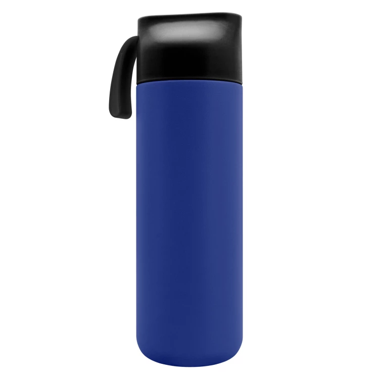 Thermoskanne aus Edelstahl mit Gravur - blau - 600 ml - TRM016