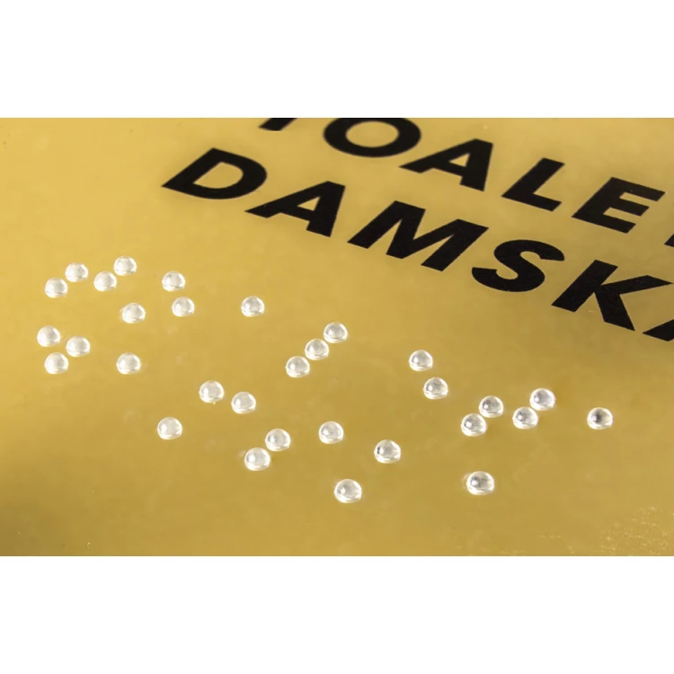 Damentoilette - Plexiglasschild mit Braille-Schrift auf Abstandshaltern - Maße 100x160mm - TAB267