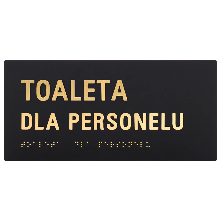 Personaltoilette - Braille-Schild - 210x100mm Größe - TAB596