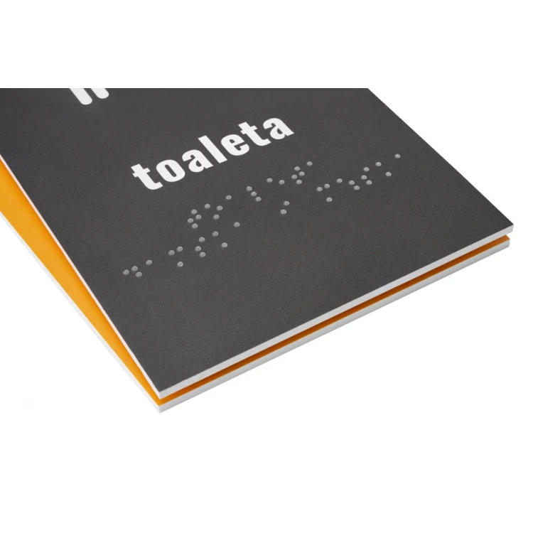 Koedukative Toilette - Schild mit Braille-Schrift - Größe 130x250mm - Hartes PVC - HORIZON - TAB313