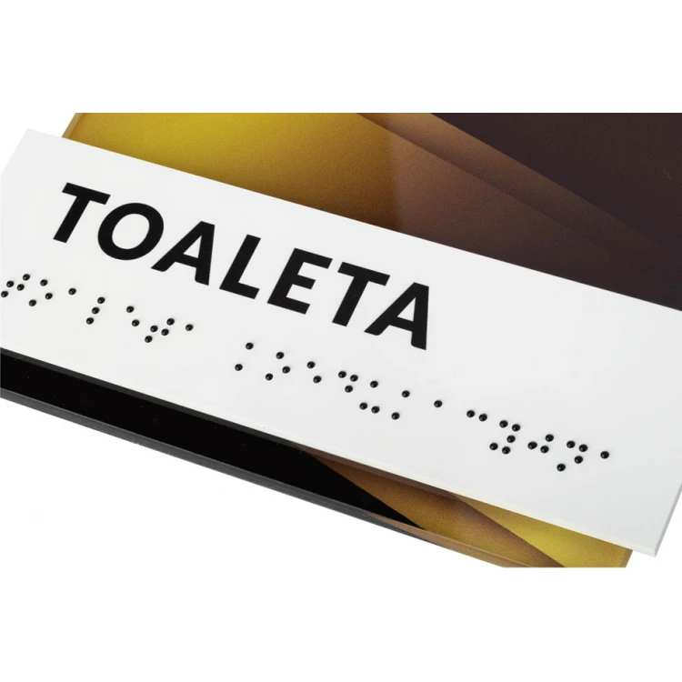 Koedukative Toilette - Schild mit Braille-Schrift - Größe 158x213mm - Plexi -TAB433