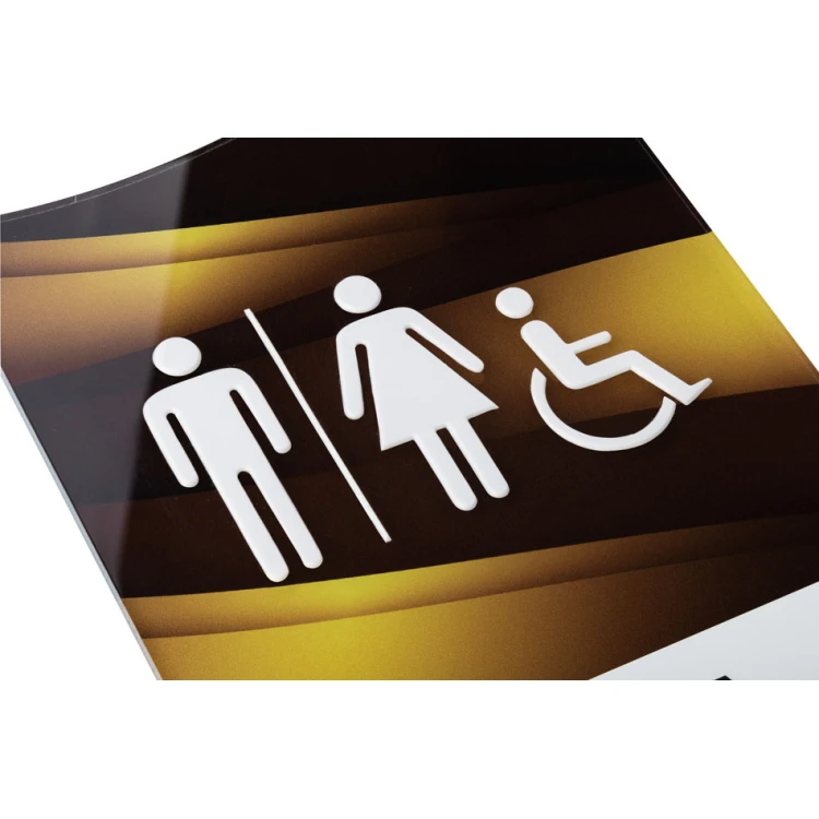 Koedukative Toilette - Schild mit Braille-Schrift - Größe 158x213mm - Plexi -TAB433