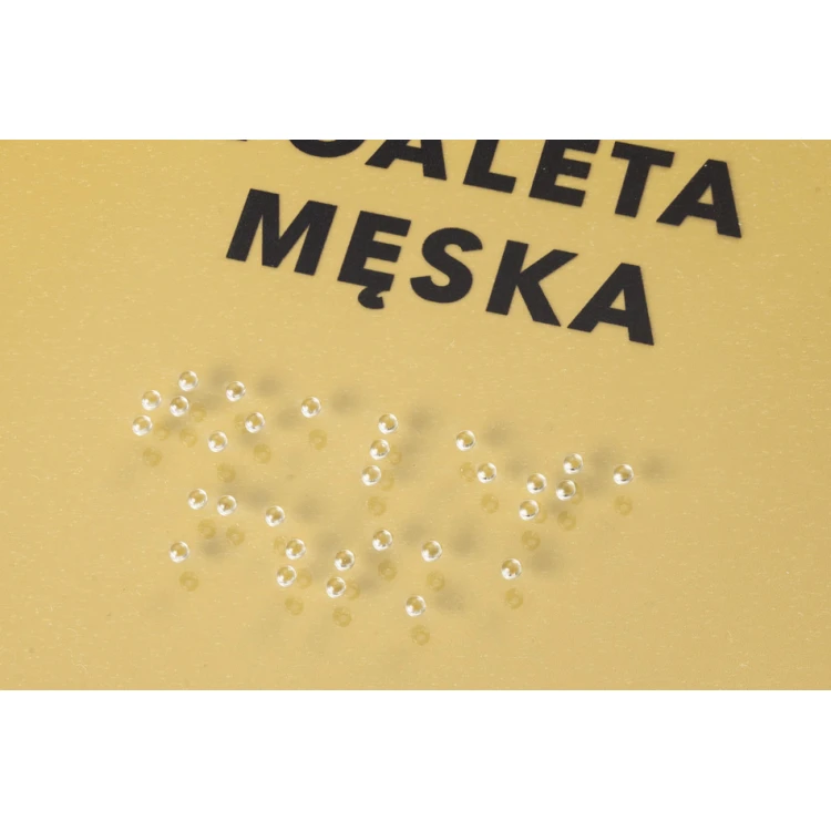 Herrentoilette - Plexiglasschild mit Braille-Schrift auf Abstandshaltern - Maße 100x160mm - TAB266