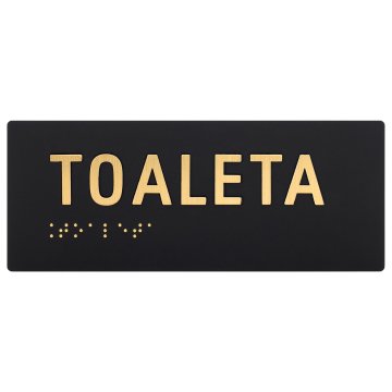 Toilette - Braille-Schild - Größe 150x60mm - TAB595