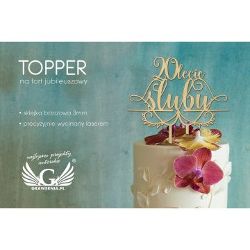 Topper für Jubiläumstorte - Hochzeitstag - TOP027