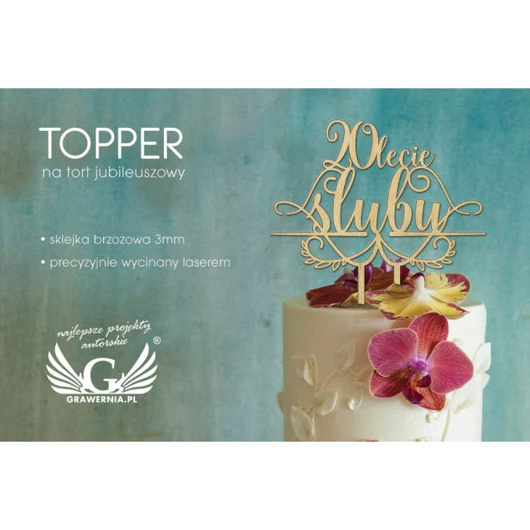 Topper für Jubiläumstorte - Hochzeitstag - TOP027