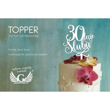 Topper für Jubiläumstorte - Hochzeitstag - TOP028