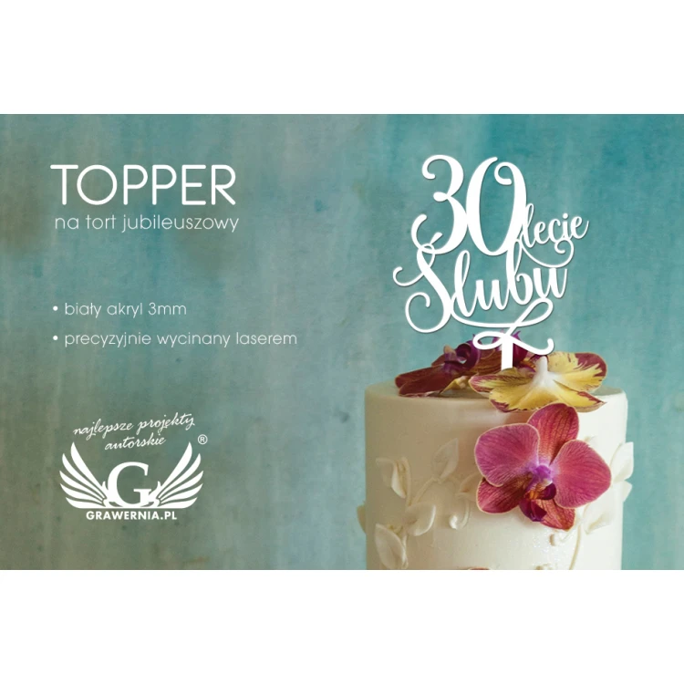 Topper für Jubiläumstorte - Hochzeitstag - TOP028