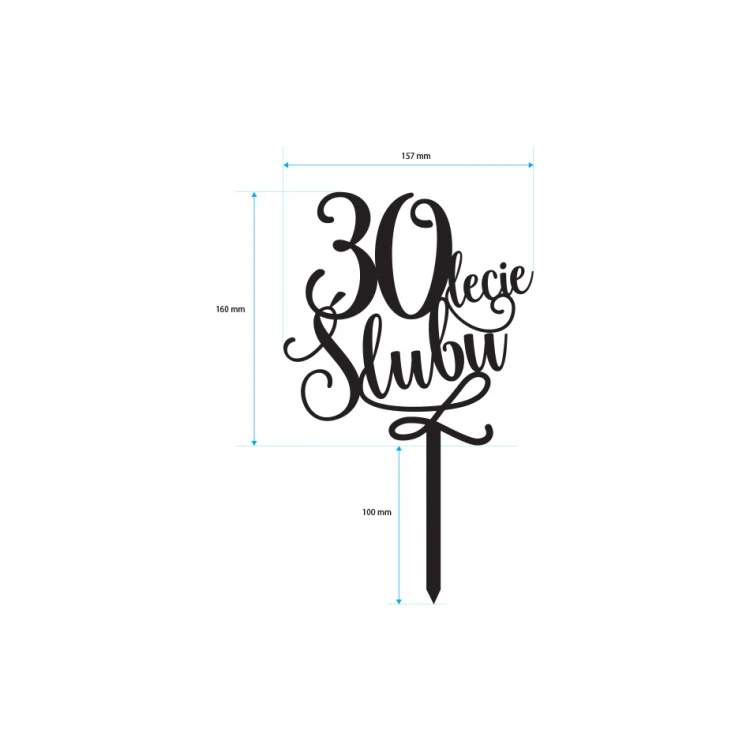 Topper für Jubiläumstorte - Hochzeitstag - TOP028
