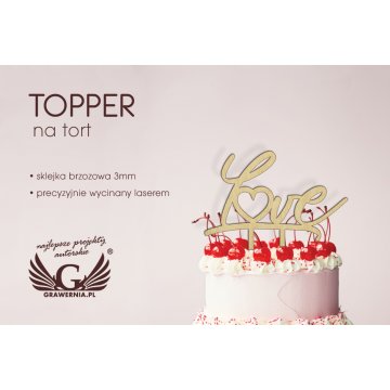 Tortenaufsatz - love - TOP004