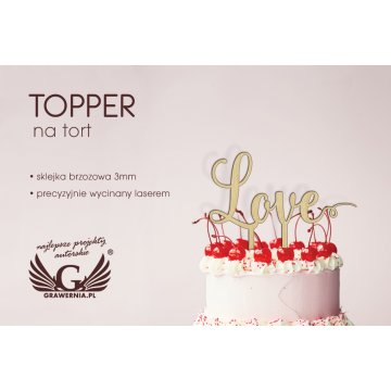 Topper für Torte - love - TOP005