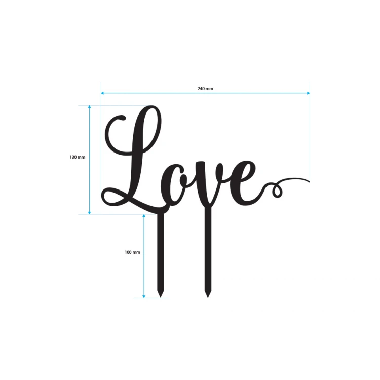 Topper für Torte - love - TOP005