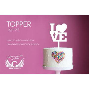 Tortenaufsatz - Love - TOP039